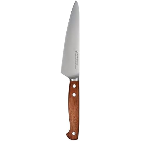 Utility Knife 5.5 Inch - MATTSTONE HILL Small Kitchen Knife, Compact Chef Knife, Petty Knife, German Steel, Wood Handle Cover