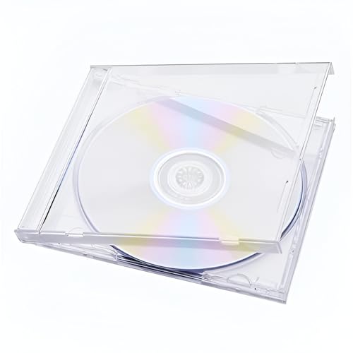 Image of CD /DVD Jewel Case with 10.4 mm Clear Tray, Scratch Protection for CD /DVD /Blu-ray Disc (Pack of 20)