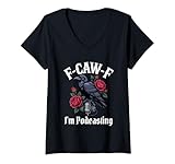 Photo Gallery donna divertente f-caw-f podcasting gotico maglietta con collo a v Photo Gallery donna divertente f-caw-f podcasting gotico maglietta con collo a v