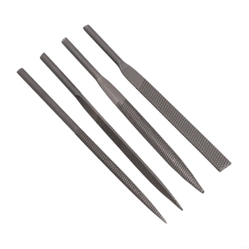 Zilimontt 4 lime pneumatiche 5 × 125 mm accessori per sega pneumatica AF-5, denti centrali in acciaio per intagliare vetro, metallo, pietra e legno