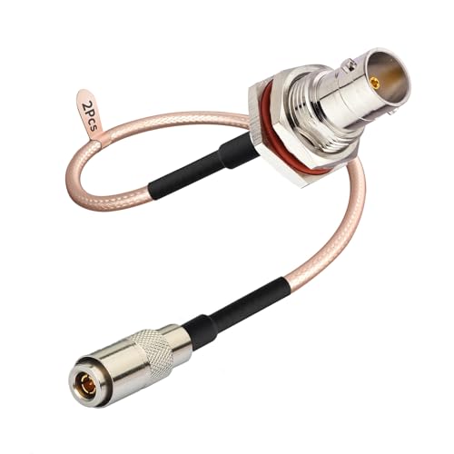 Image of Superbat DIN 1.0/2.3 Male to BNC Female RG179D Cable 30cm HD 3G SDI 75ohm Double-Shielded Cable for Video Assist Micro Studio Camera DeckLink Quad Card Professional Camcorder SDI Converter (2Pcs)