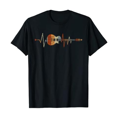 Camiseta de guitarra Guitarrista De Latidos Del Corazón para hombre Cover