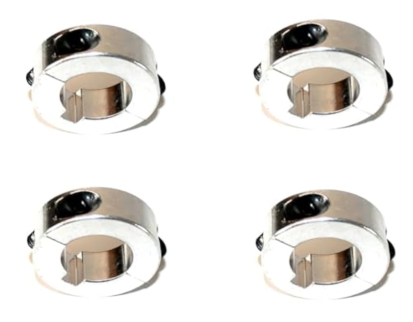 4-1 Axle Lock Collar Double Split Clamp Bearing Collars Aluminum Sprocket Hub Locks for Go Kart Racing Mini-Bike Shaft Drift Trike and Many Other Uses