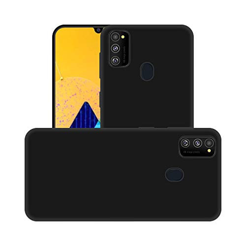Image of Case Creation for Samsung Galaxy M30s 2019 Back case, Samsung Galaxy M30s Slim Flexible Smart Look case with 360 Camera All Angle Protection (Pure Black)