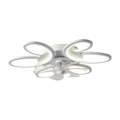 Image of Ceiling Fan Light Fixture for 8-12M2 Mute Fan Lamp for Cafe Living Room Dorm white|Ceiling Fans|Home & Garden