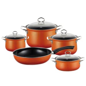 Riess Nouvelle-Corall Stem Casserole Lidless Orange, 16 cm - Image 3