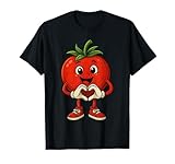 Tomate mit Herz | Süßes Tomatenmotiv mit Herzsymbol T-Shirt