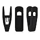 Andiker 20 Pack Samt-Kleiderbügel Clips Set, Finger-Hosen-Clips für Samtbeflockte, Kleidung Pins (Schwarz)