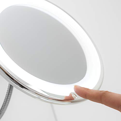 InnovaGoods LED-vergrotingsspiegel met flexibele arm en zuignap, diameter ca. 20 cm - Afbeelding 6