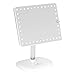 Impressions Vanity Touch Pro Makeup Mirror with LED Lights and Bluetooth Speaker, 360 Adjustable Rotation Rectangle Vanity Mirror with Touch Screen Switch and USB Charging Port (White)
