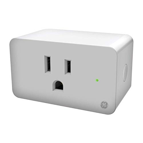 GE Lighting 93103491 C by GE On/Off Smart Plug, White, Works with Alexa