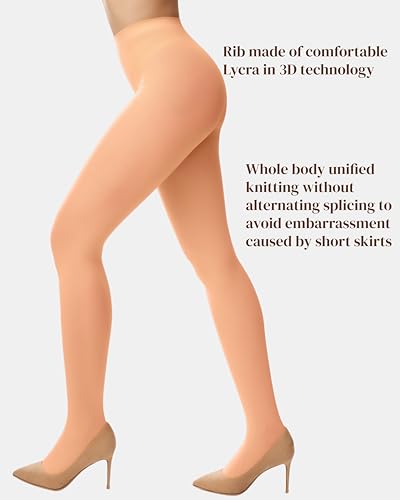 Image of leg elegant Women's 80 Den Microfiber Soft Opaque Tights Pantyhose