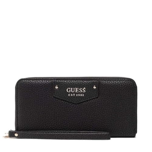 Guess Eco Brenton SLG LRG Zip Around, Noir (Noir), Taille -, Noir, L, Sac à bandoulière