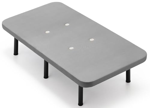 habithor - Base Tapizada 3D Color Gris Fabricada con Estructura de Acero Reforzada | Patas Cilíndricas Incluidas | Altura Final 37 cm | Medida: 105x190 cm | Fabricado en España