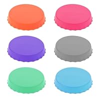 6 Stück Getränkedosen Verschluss, Dosen-Deckel, Silikon Gummi Flaschendeckel, Wiederverwendbare Bierdosen Abdeckung, Bunte Deckel für Standard-Soda-/Getränkedosen