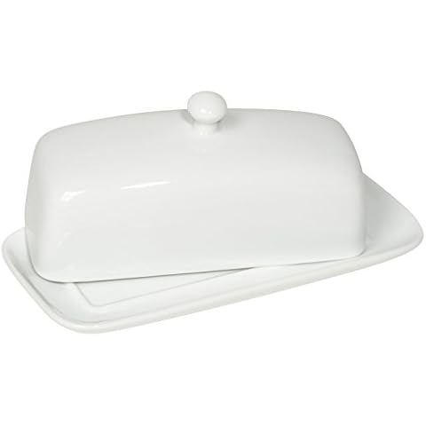 Stylish Stoneware Rectangle Butter Dish Cover