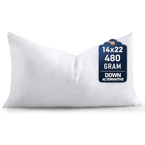Utopia Bedding Throw Pillows 14x22 Pillow Inserts Pack of 1 White