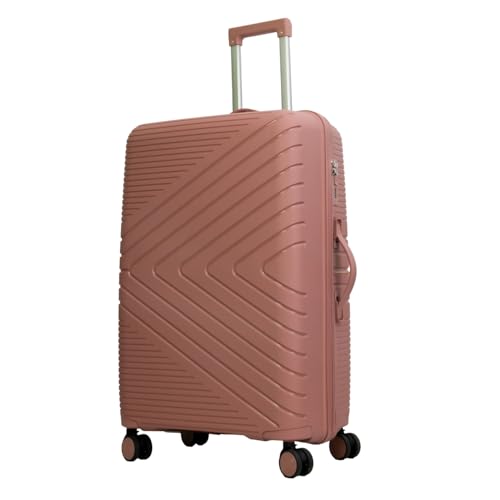 Image of Hard-Shell Luggage Trolley Bag with 360 Spinner Wheels, Large Capacity Travel Carry-On Suitcase (Style-1, BABYPINK, 28 INCH)