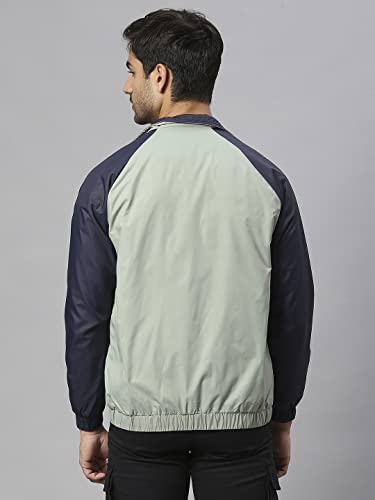 Image of Dennis Lingo Polyester Regular Fit Full Sleeves Men's Color Block Shell Jacket with 2 Pockets - Casual Winterwear for Men