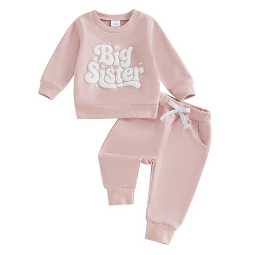 Toddler Sister Matching Outfits Set with Sweatshirt and Pants