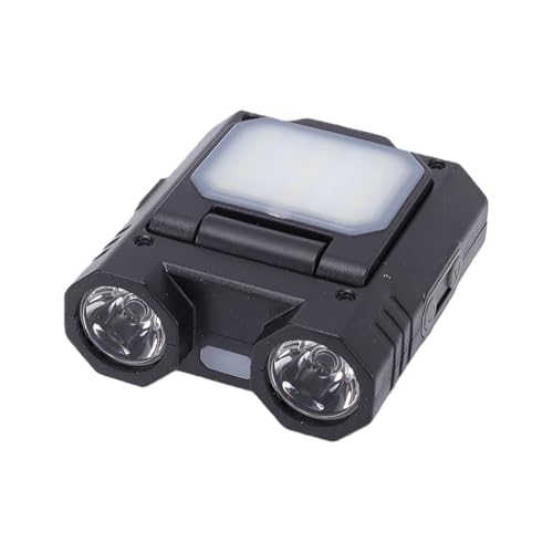 Linterna frontal para pescar por la noche con clip de visera recargable 5 modos