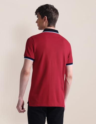 Image of U.S. Polo ASSN. Solid Slim Fit Polo T Shirts for Men - 100% Cotton, Half Sleeve Mens Tshirt