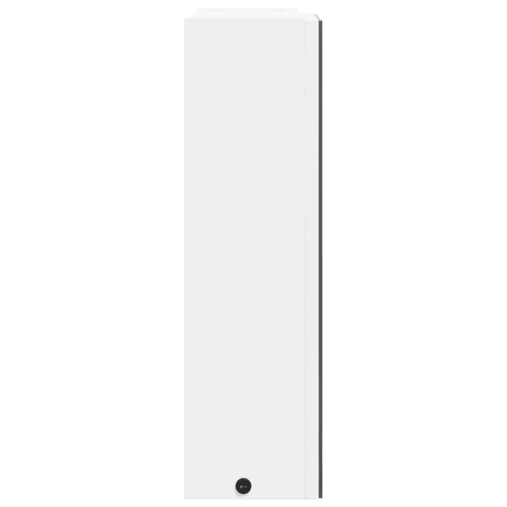 vidaXL Armadietto Bagno con Specchio e LED Bianco 45x13x52 cm