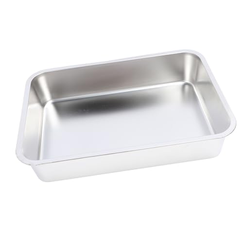 Caja de arena para gatos acero inoxidable 50x35x10 cm miniatura 6