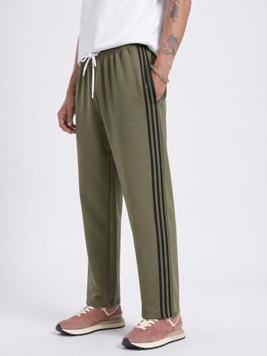 Image of Track Pants for Men Combo Pack of 2 - Regular Fit Gym Trackpants Set Elastic Waist Straight Fit Casual Lower Sports Wear Joggers Bundle