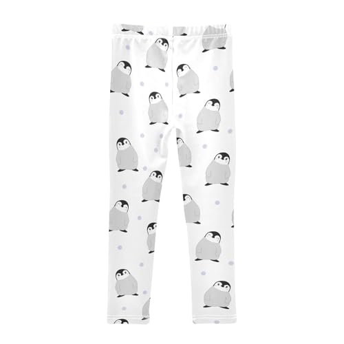 Girls Basic Leggings Baby Girls Pants Cute Penguins Soft Footless Stretchy Tights Pants 4-10Y2