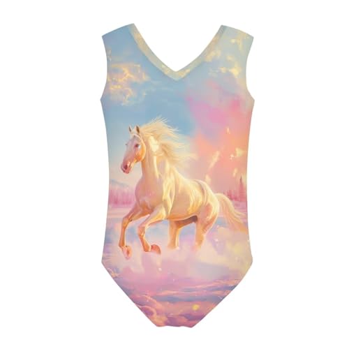 Image of Fashion Print One-Piece Swimsuits for Girls,Soft Stretchy One Piece Bathing Suit Quick Dry Beach Swimwear 5-14 Years