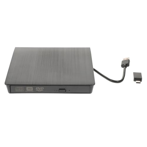KICHOUSE Grabadora De CD Y DVD con Ranura De Carga Grabadora De DVD Y RW Unidad Óptica Unidad Óptica Externa Grabadora Color Negro