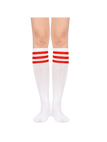 Image of Century Star Knee High Socks for Women Long Tube Socks with Stripes | Soft, Skin Friendly And Stretchy, Vibrant Colors Perfect For Daily Wear, Sports, Halloween And Christmas