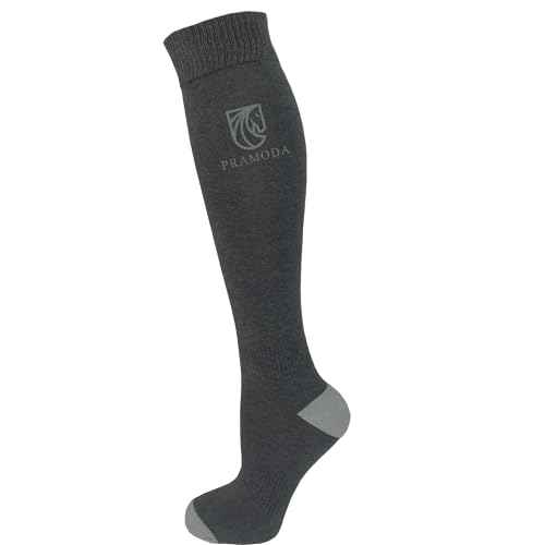 Pramoda 3 Pairs Women's Cotton Riding Socks Anthracite - Black - Grey (36-40), Black - Navy Blue - Pink, 36-40 Tall2