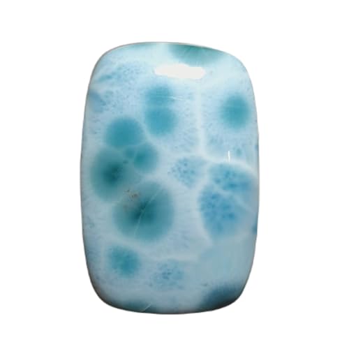 Cabochon larimar naturel de 38x25x9mm forme baguette pour la création de bague et pendentif unique