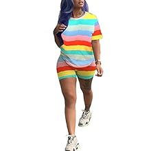 TOPONSKY Womens 2 Piece Sports Outfit Tracksuit Shirt Shorts Jogger Bodycon Sets