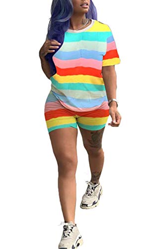 Image of TOPONSKY Womens 2 Piece Sports Outfit Tracksuit Shirt Shorts Jogger Bodycon Sets