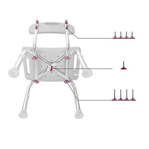 Tabouret de douche à l'arrière réglable pour soulager le dos