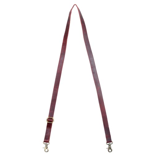 Image of Genuine Leather Purse Strap Replacement Adjustable 1 inch Wide ~ Womens Crossbody Handbag Laptop Bag Strap 28 inch-57 inch