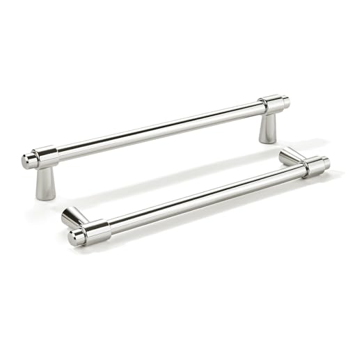 khtumeware 8 inch 5 Pack Polished Nickel Cabinet pulls