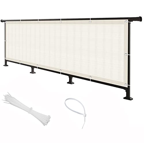 Frangivista Balcone per Protezione, Recinzione, Protezione da Vento e Raggi UV in HDPE, Copertura per Recinzione per Giardino, Cortile, Cortile, Muro, Balcone, Include Corda e Fascette