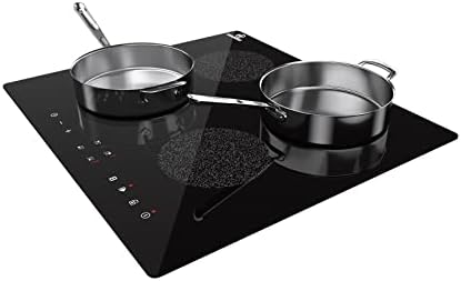Doumigo 24 Inch Induction Cooktop, 7400W Electric Stove with 4 Power Boost Burners, Built-in Countertop Burners Smooth Vitro Ceramic Glass, 240V