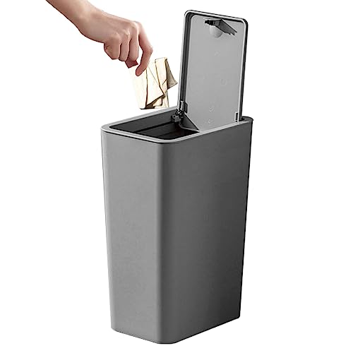 Slim bin avec couvercle 12L pour corbeille à déchets maison - 3