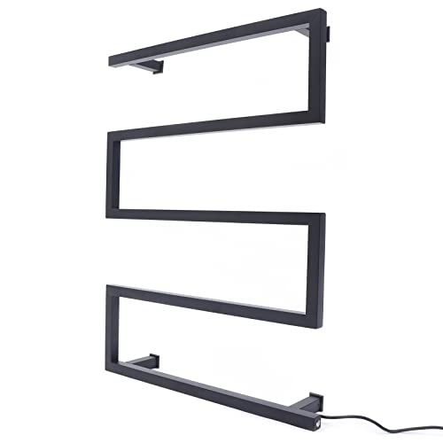 PROYONGOO 5 Bars Heated Towel Rack, Wall Mounted Towel Warmer, 23.6