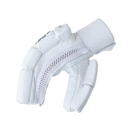 Image of Whitedot Capital Cricket Batting Gloves||Suitable for Mens|Adult|Large Left Hand||White | Left Hand Perfect for Men /Large Left-Handed Players, Comfort for Professional Play, Lightweight |