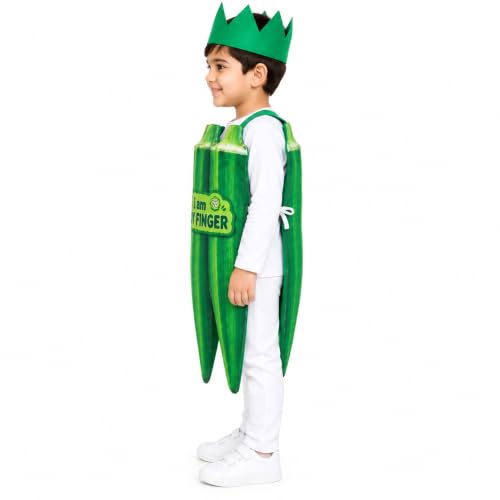 Image of Raj Costume Kids Fruit & Vegetable Fancy Dress Costume | Soft Felt Fruit and Vegetable Cutout Costume for Boys & Girls | School Annual Function