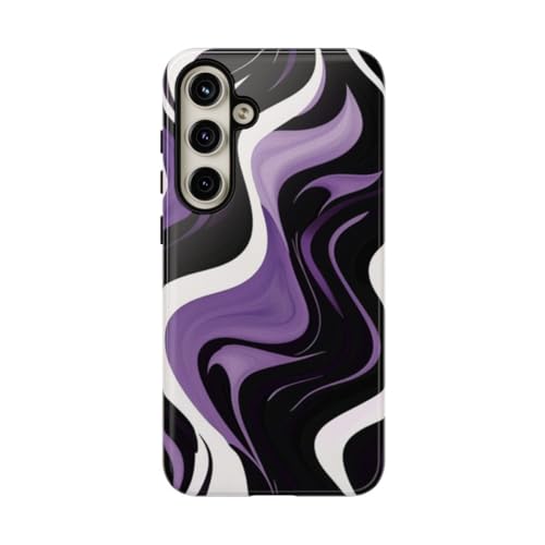 Coque protection Samsung Galaxy S24 Plus motif abstrait violet rigide et fine