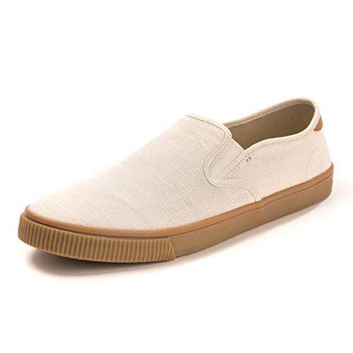 TOMS Men's Baja Burlap Slip-On (10 D(M) US, Birch Heritage Canvas/Gum)