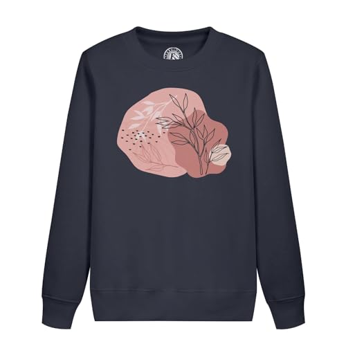 Sweatshirt enfant feuilles simples en coton doux motif foret tropicale et exotique