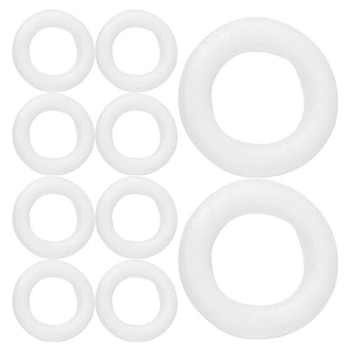 MOTHNUR 10 Stück Weihnachtsschaumkranz Schaumstoffringe 7,3x1,5cm...